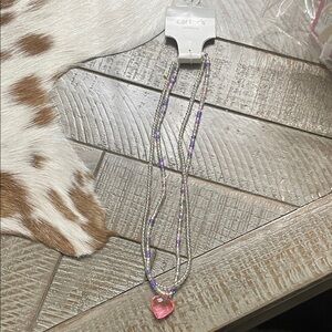 Carter's Pink Heart Beaded Necklace - Layered Girls Jewelry